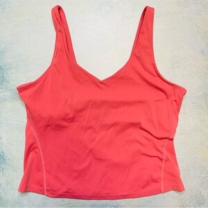 Halara Pink Softlyzero™ Plush V Neck Plain Athletic Tank Top | Large